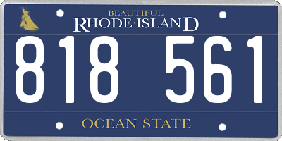 RI license plate 818561