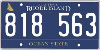 RI license plate 818563