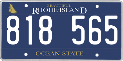 RI license plate 818565