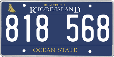 RI license plate 818568