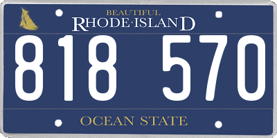 RI license plate 818570