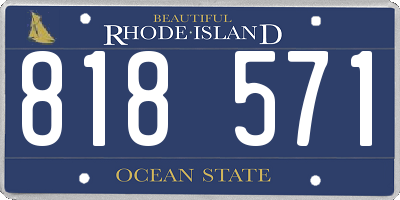 RI license plate 818571