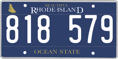 RI license plate 818579