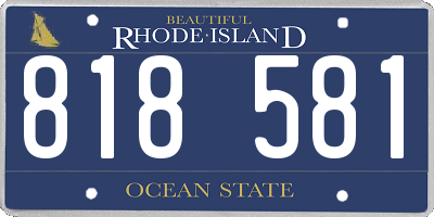 RI license plate 818581
