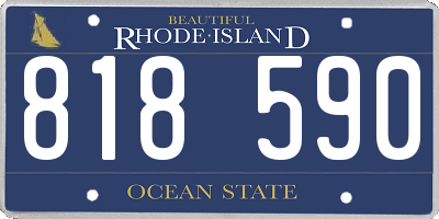 RI license plate 818590