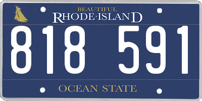 RI license plate 818591