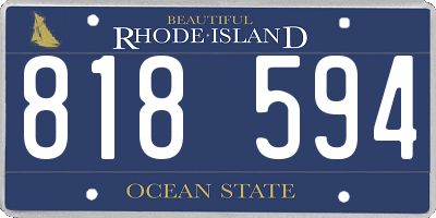 RI license plate 818594