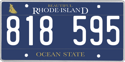 RI license plate 818595
