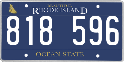 RI license plate 818596
