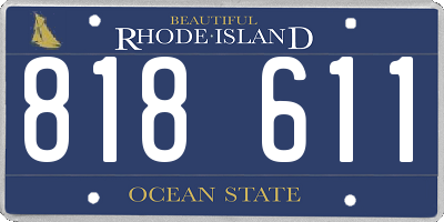 RI license plate 818611