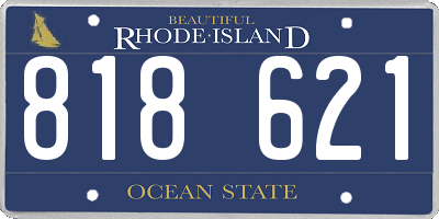 RI license plate 818621