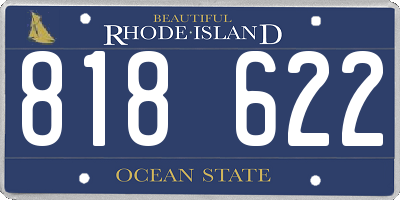 RI license plate 818622