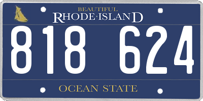 RI license plate 818624