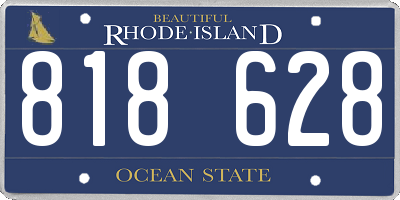 RI license plate 818628