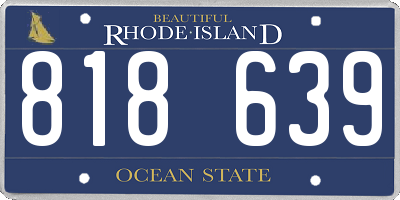 RI license plate 818639