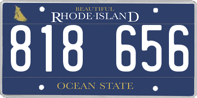 RI license plate 818656