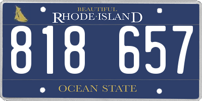 RI license plate 818657