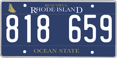 RI license plate 818659
