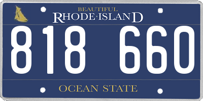 RI license plate 818660