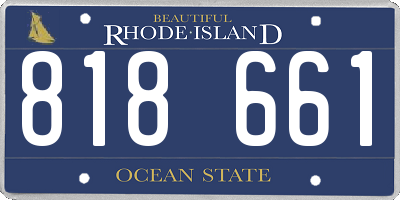 RI license plate 818661