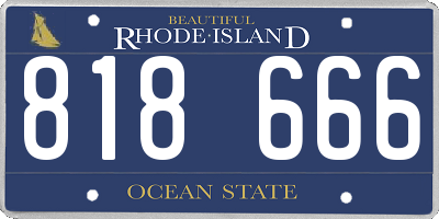 RI license plate 818666