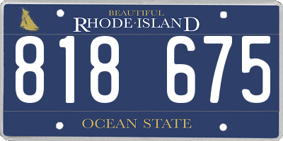 RI license plate 818675