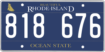 RI license plate 818676