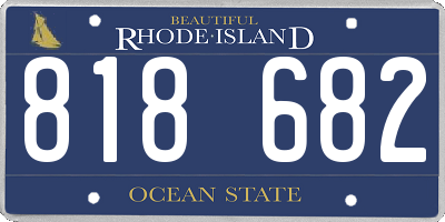 RI license plate 818682