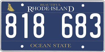 RI license plate 818683