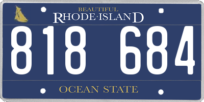 RI license plate 818684