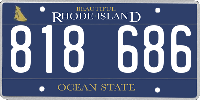 RI license plate 818686