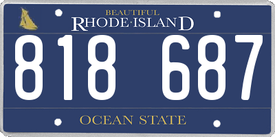 RI license plate 818687