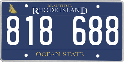 RI license plate 818688