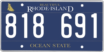 RI license plate 818691