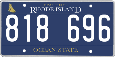 RI license plate 818696