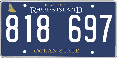 RI license plate 818697
