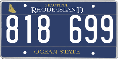 RI license plate 818699