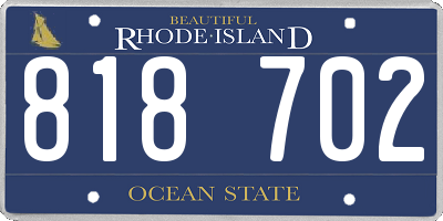 RI license plate 818702