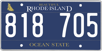 RI license plate 818705