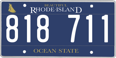 RI license plate 818711