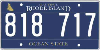 RI license plate 818717