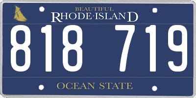 RI license plate 818719