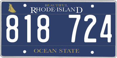 RI license plate 818724