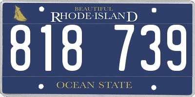 RI license plate 818739