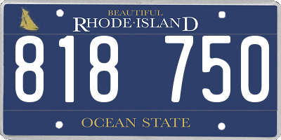 RI license plate 818750