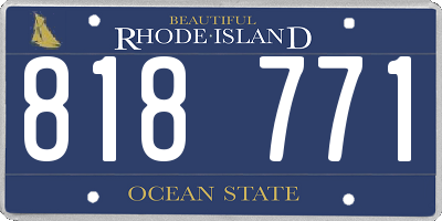 RI license plate 818771