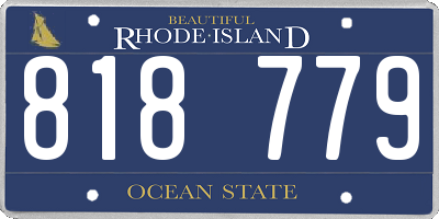 RI license plate 818779