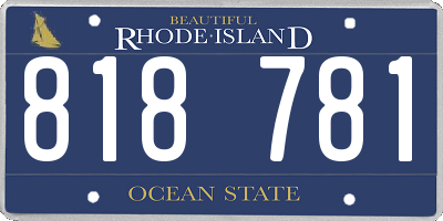 RI license plate 818781