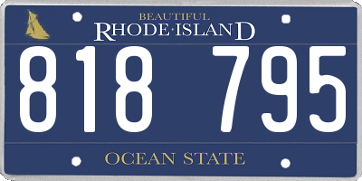 RI license plate 818795