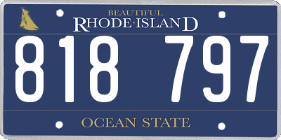 RI license plate 818797